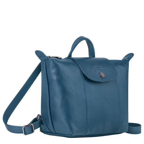 Le Pliage Cuir Backpack, Pilot blue