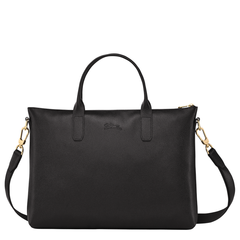 Le Foulonné S Briefcase , Black - Leather  - View 4 of  5