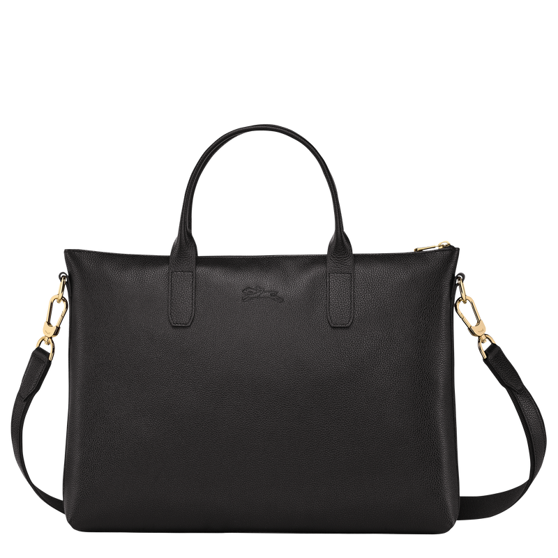 Le Foulonné S Briefcase , Black - Leather  - View 4 of 5
