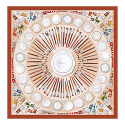 Palette d'Artiste Silk scarf 70 , Cashew - OTHER
