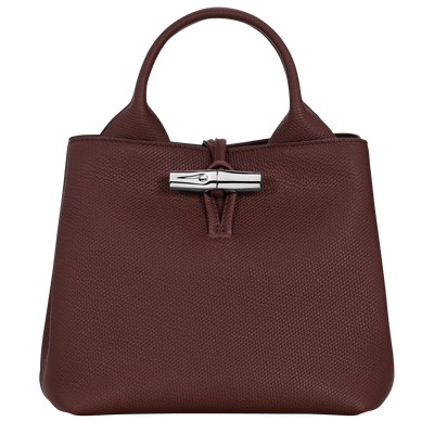 Le Roseau S Handbag , Burgundy - Leather