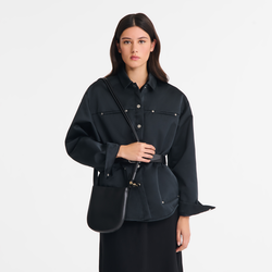 Le Roseau S Crossbody bag , Black - Leather