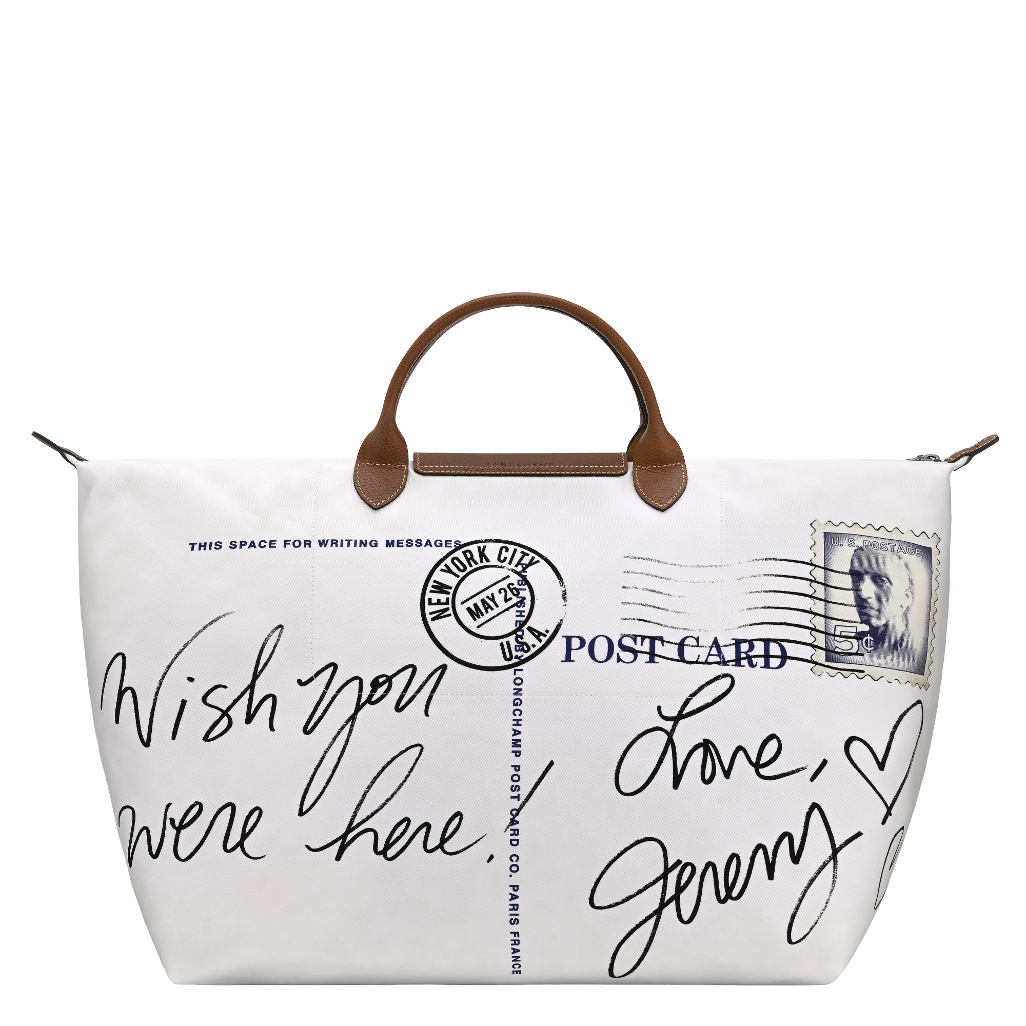 null トラベルバッグ L Longchamp X Jeremy Scott, ブラウン