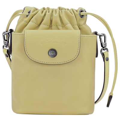 Sac seau XS Le Pliage Xtra , Cuir - Pistache