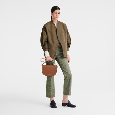 Sac bandouli&egrave;re M &Eacute;pure , Cuir - Cognac