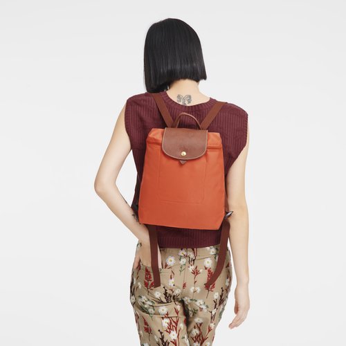 Le Pliage Original M Backpack , Orange - Recycled canvas - View 2 of 7