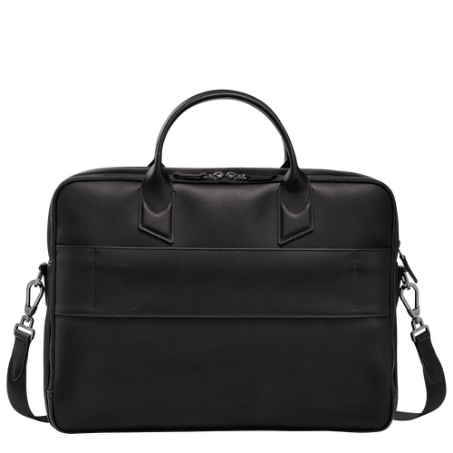 Longchamp sur Seine M Briefcase , Black - Leather - View 4 of  5