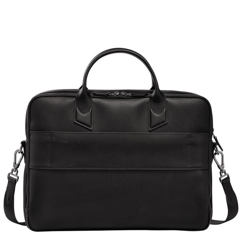 Longchamp sur Seine M Briefcase , Black - Leather  - View 4 of  5