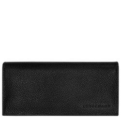 Le Foulonn&eacute; Long continental wallet , Black - Leather
