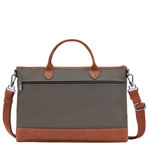 Boxford S Briefcase , Brown - Recycled canvas - View 3 of  4
