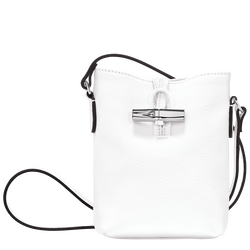 Sac bandoulière XS Roseau , Cuir - Blanc