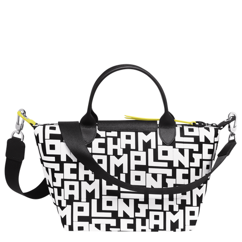 Longchamp Le Pliage LGP Top Handle Bag M - Black/White