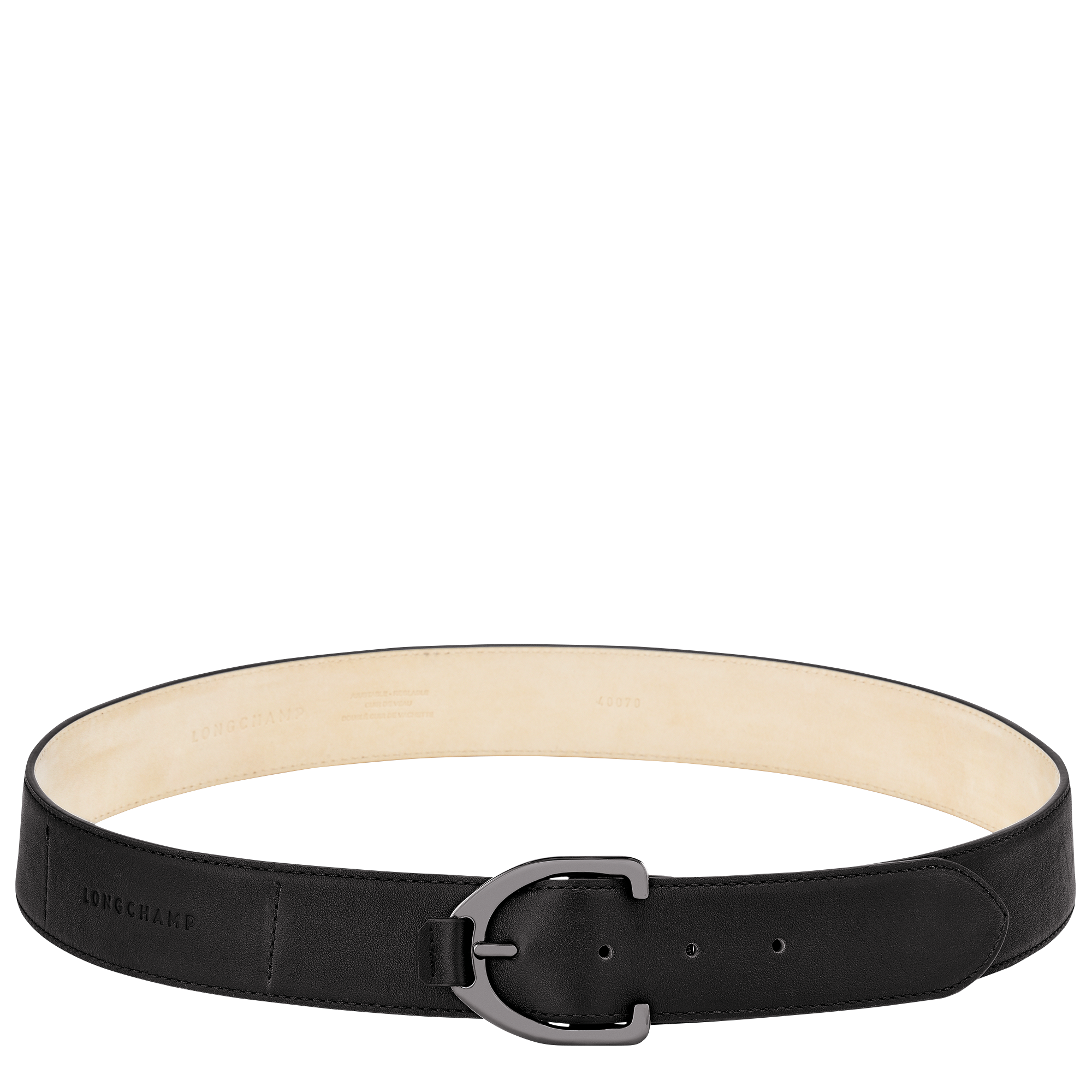 Longchamp 3D Ladies' belt Black Leather Longchamp US