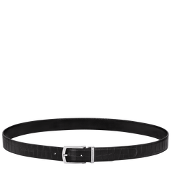 Delta Box Men's belt , Black - Leather