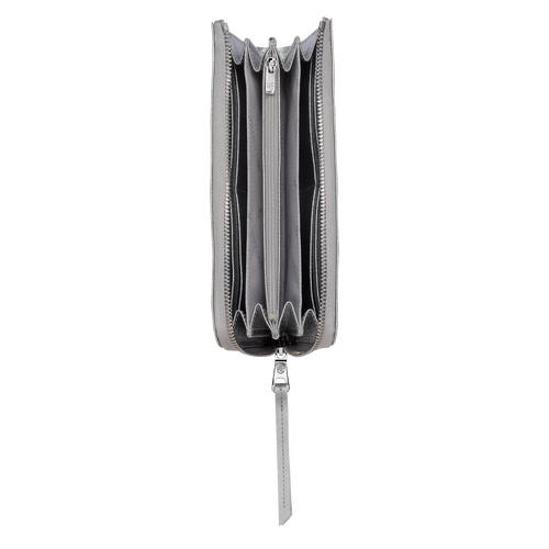 Portefeuille long zippé, Argent Vue 2 de Portefeuille long zippé, Argent, hi-res