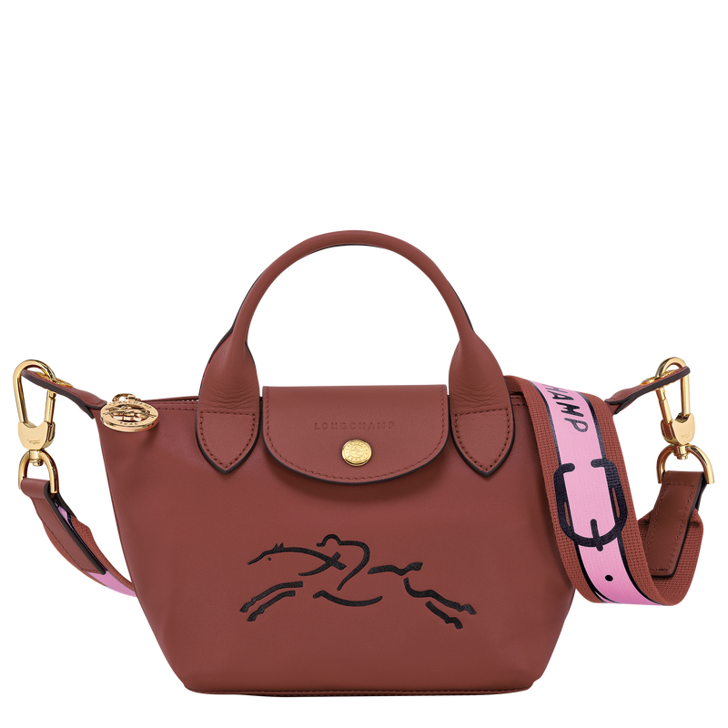 Sac à main XS Le Pliage Xtra , Cuir - Acajou  - Vue 1 de 6