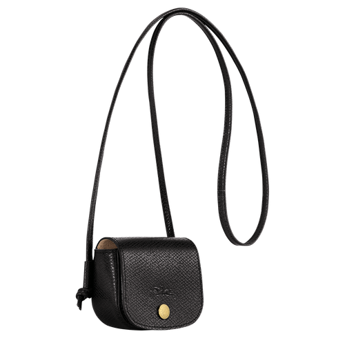 Épure Coin purse with leather lace , Black - Leather - View 3 of 4