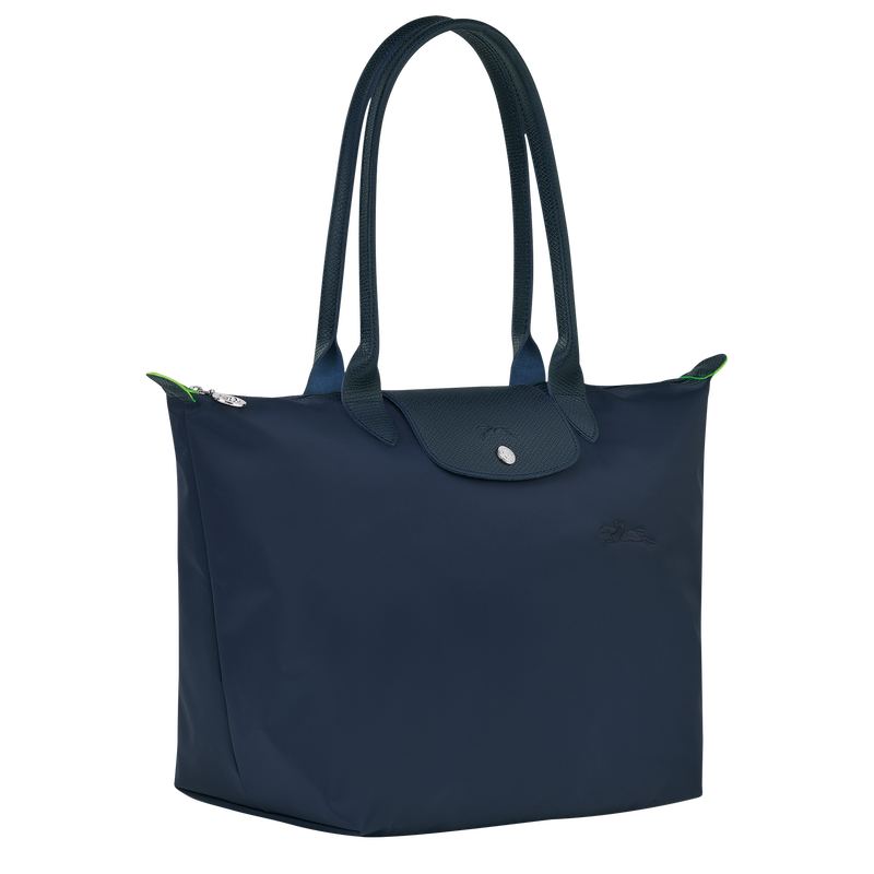Le Pliage Green L Tote bag , Navy - Recycled canvas  - View 3 of 5