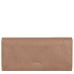 Le Foulonné Long continental wallet , Biscuit - Leather
