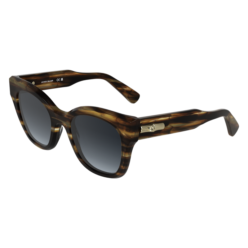 Lunettes de soleil , Autre - Marron ray&eacute;  - Vue 2 de 2