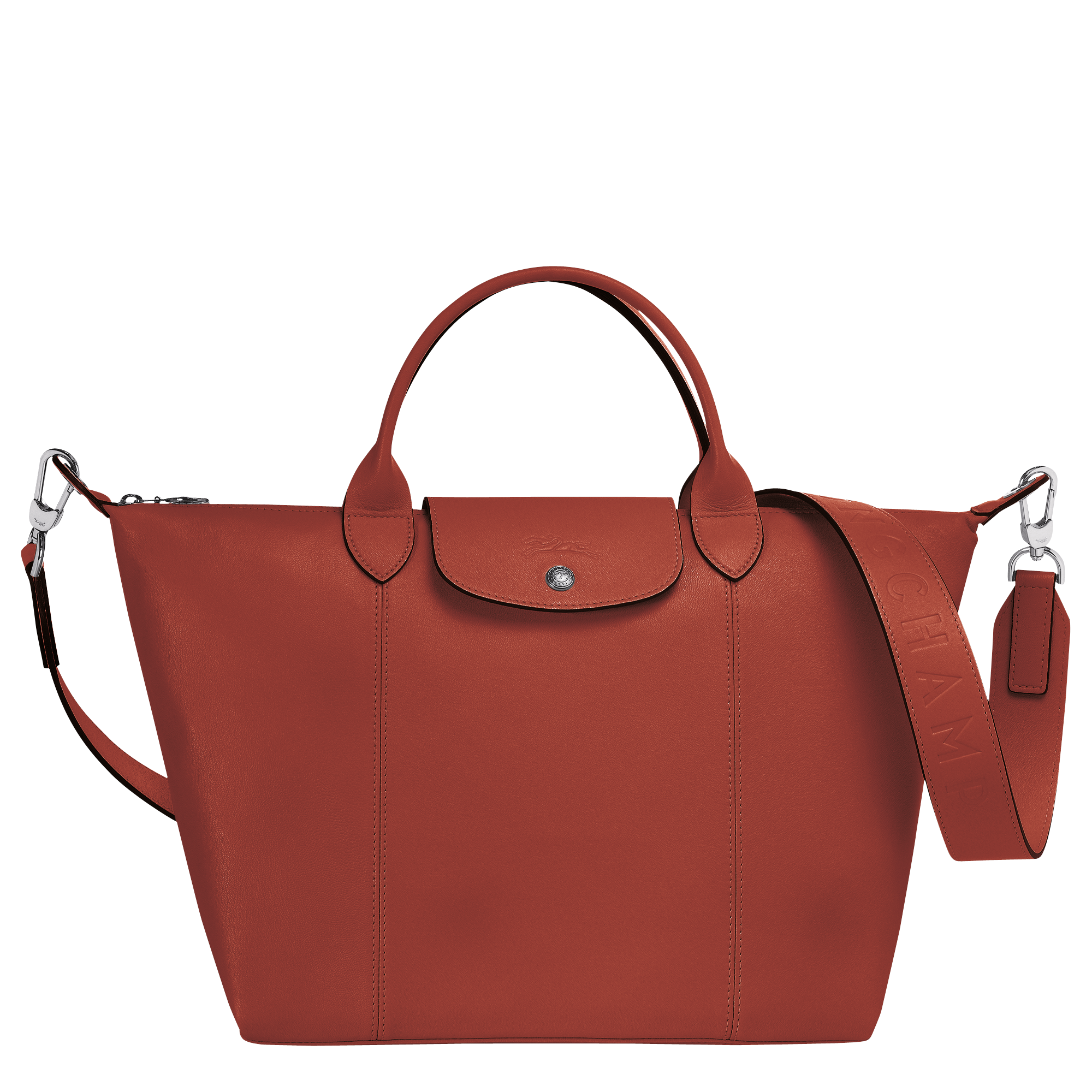 longchamp le pliage leather bag