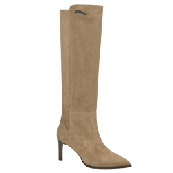 Elan Heel boots , Beige - Leather