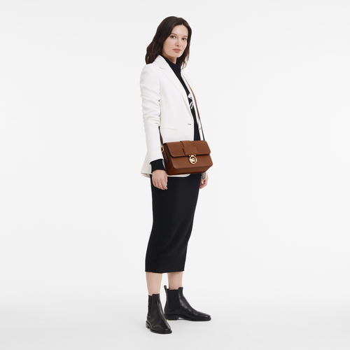 Box-Trot Crossbody bag M, Cognac