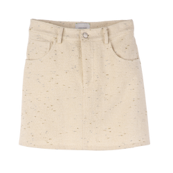 Skirt , Ivory - Tweed