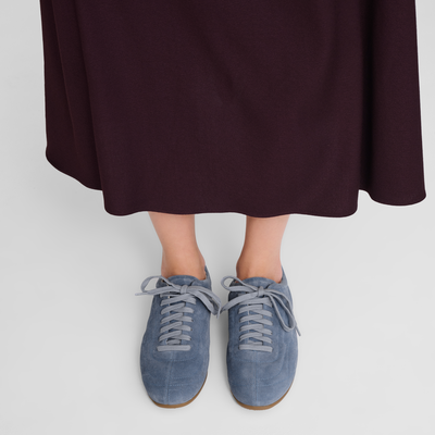 On-The-Go Sneakers , Slate - Leather