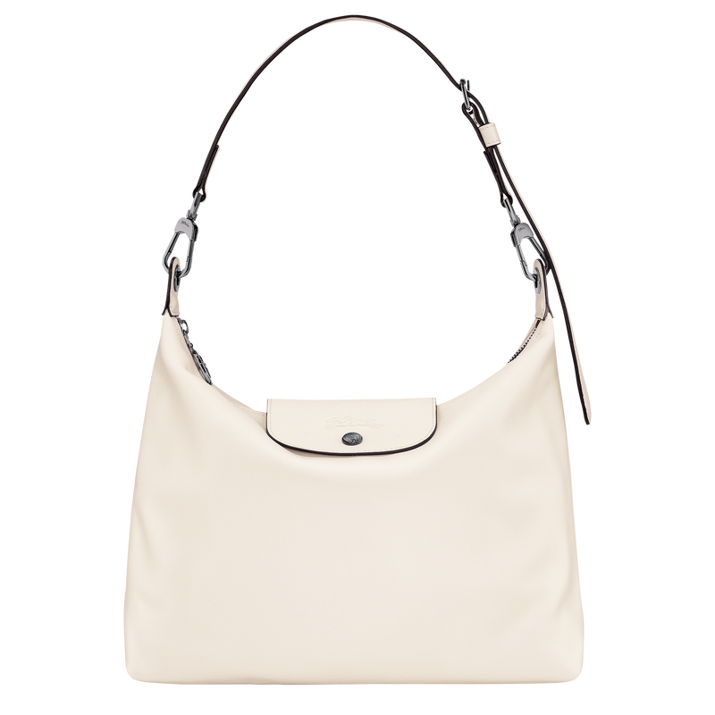 Le Pliage Xtra M Hobo bag , Ecru - Leather  - View 1 of  6