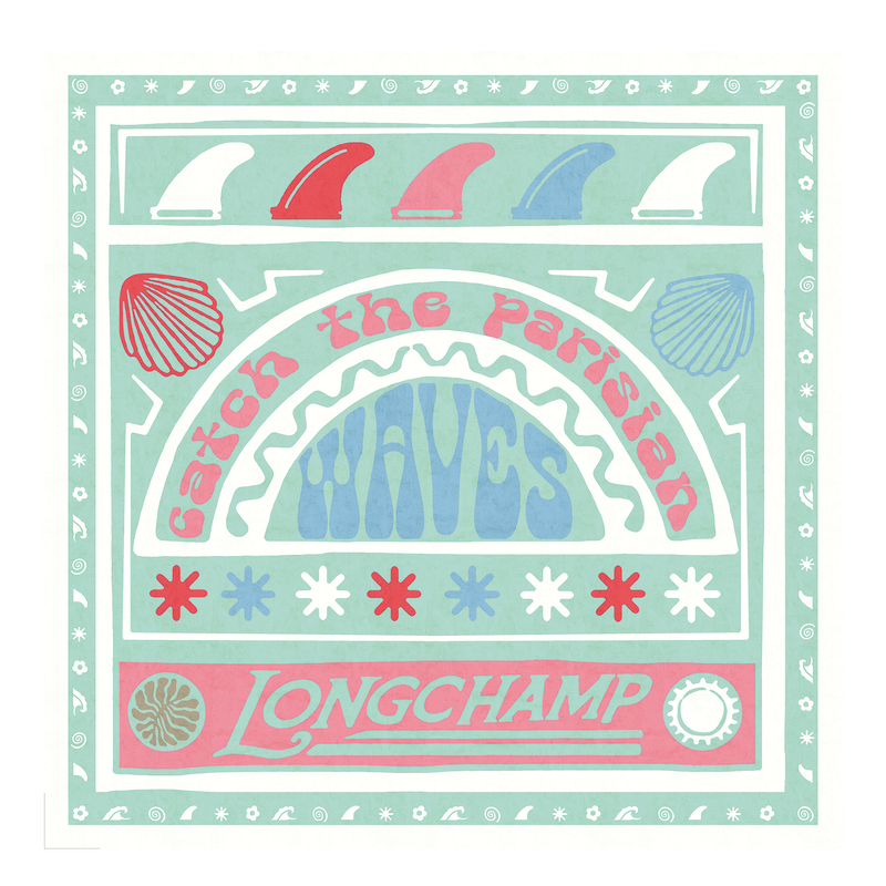 迎接巴黎浪潮 絲質圍巾 50 , 彩虹色 - 真絲  - 查看 1 2