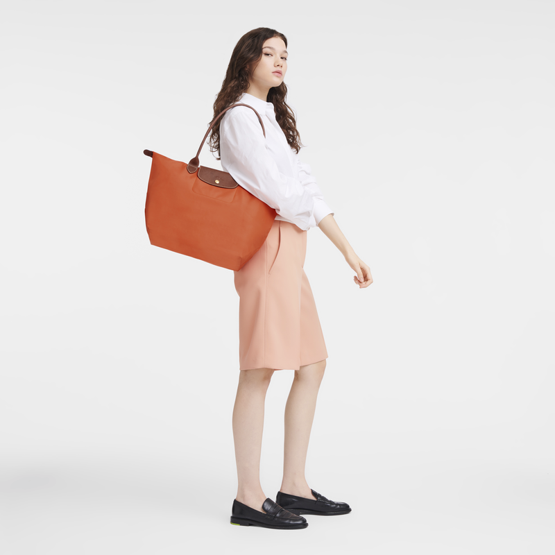 Le Pliage Original L Tote bag , Orange - Recycled canvas  - View 2 of 7