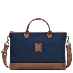 Boxford S Briefcase , Blue - Recycled canvas