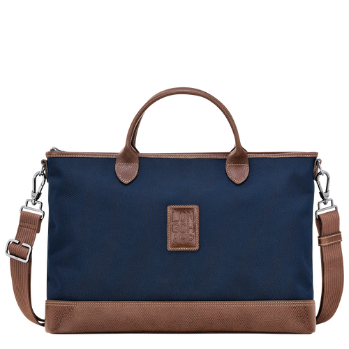 Boxford S Briefcase , Blue - Recycled canvas - View 1 of  5