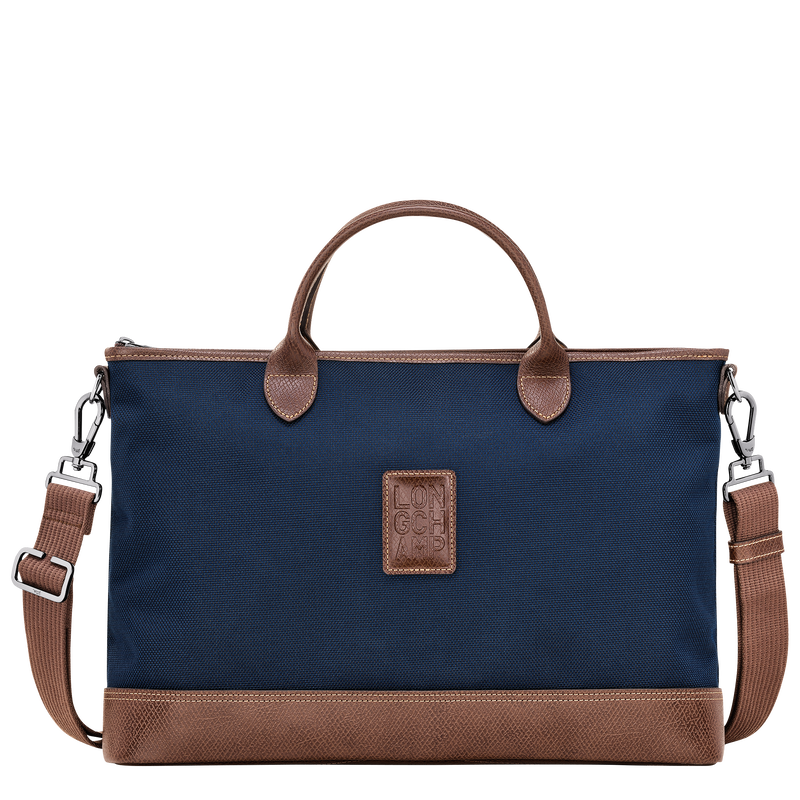 Boxford S Briefcase , Blue - Canvas  - View 1 of  5