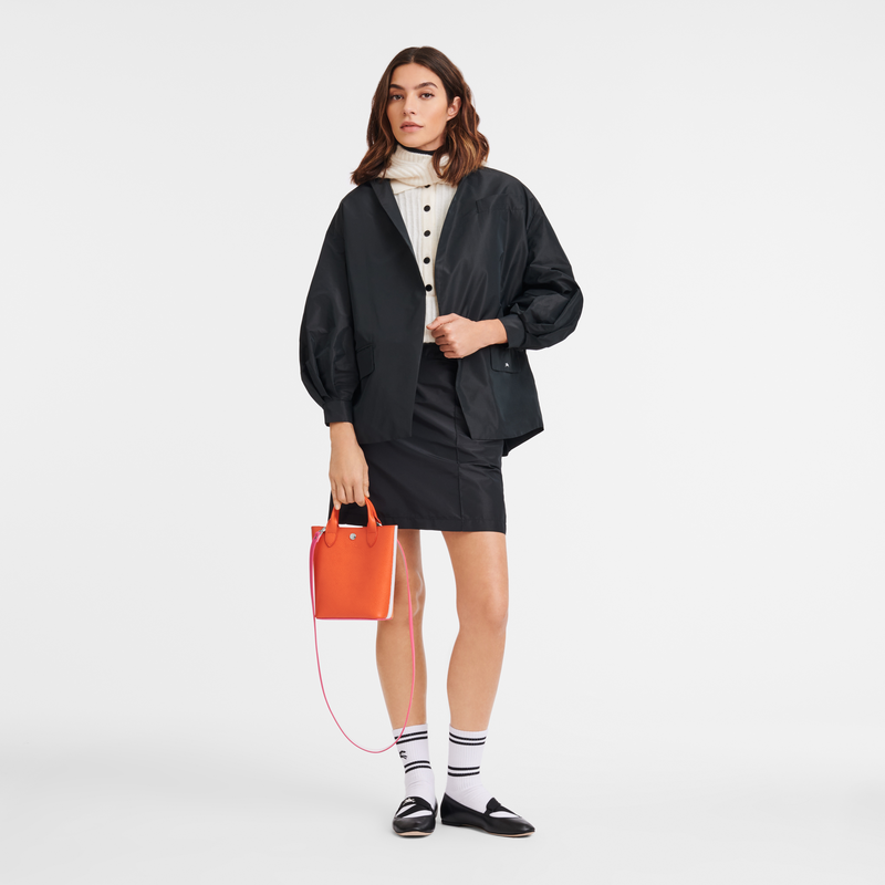 Longchamp orange leather bag top