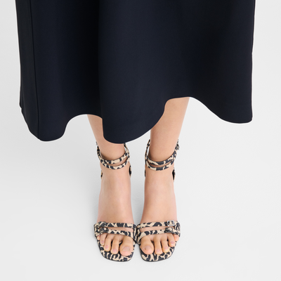 Escarpins La Baronne , Cuir - Beige/noir
