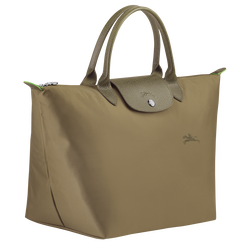 Le Pliage Green M Handbag , Artichoke - Recycled canvas