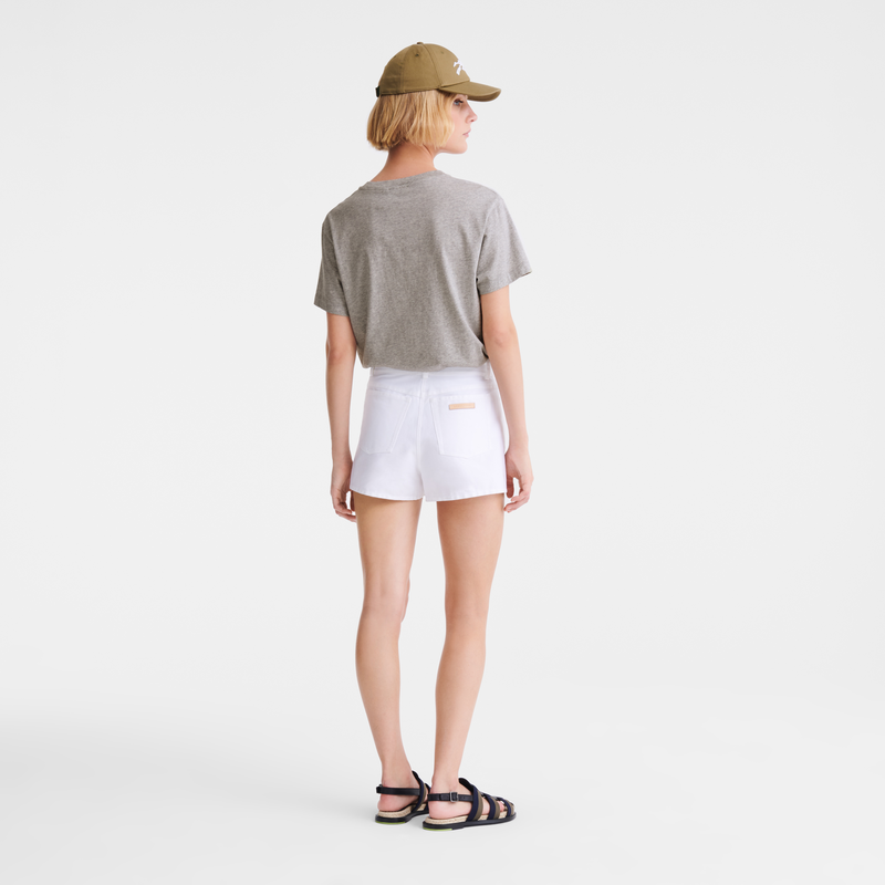 Shorts , White - Gabardine  - View 3 of  5