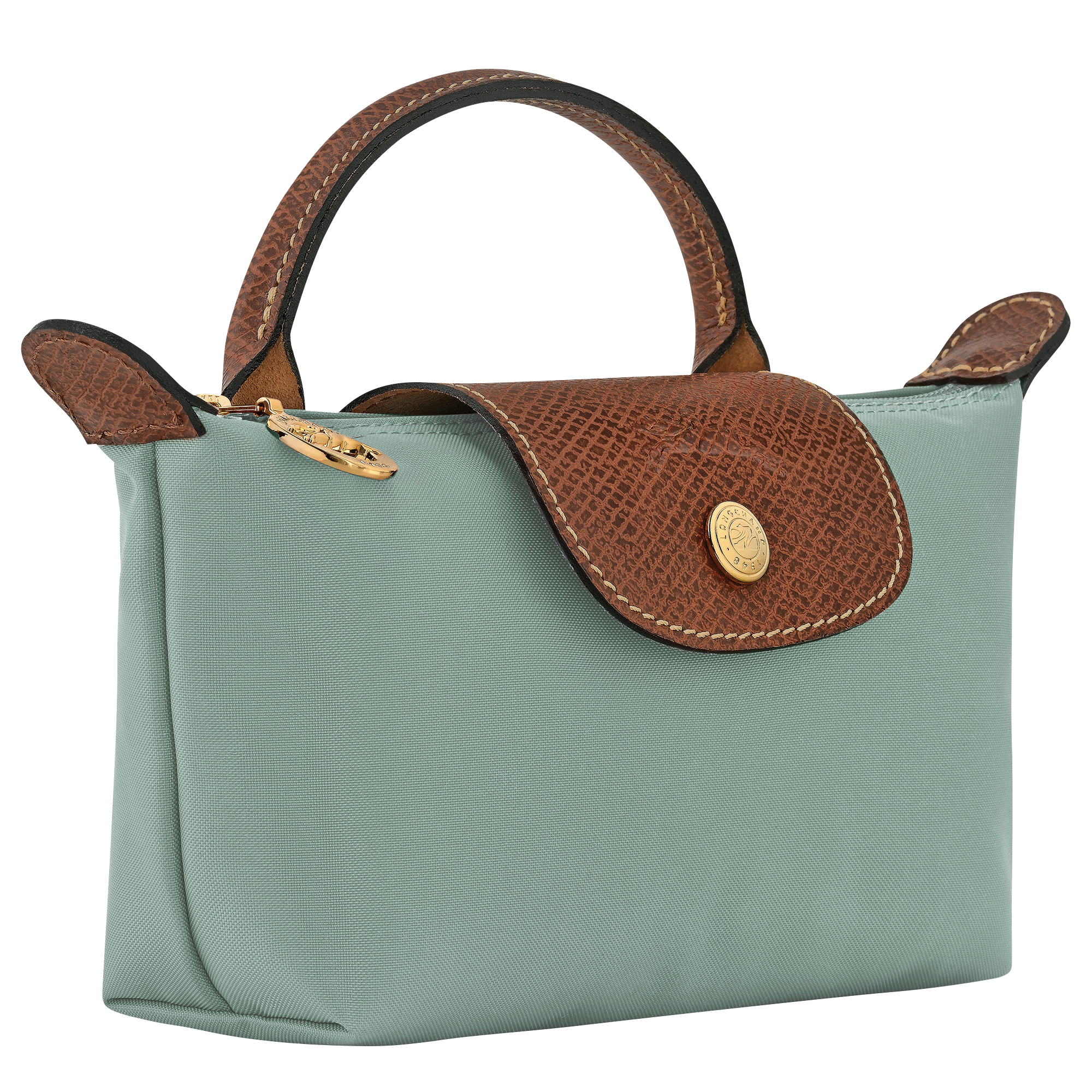 Pochette con manico, Celadon - View 3 of
6 - aumentare lo zoom Le Pliage Original Pochette con manico, Celadon
