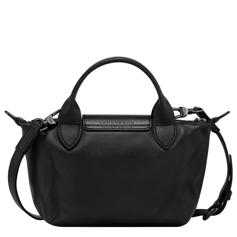 Handtasche XS Le Pliage Xtra , Leder - Schwarz  - Ansicht 4 von 6