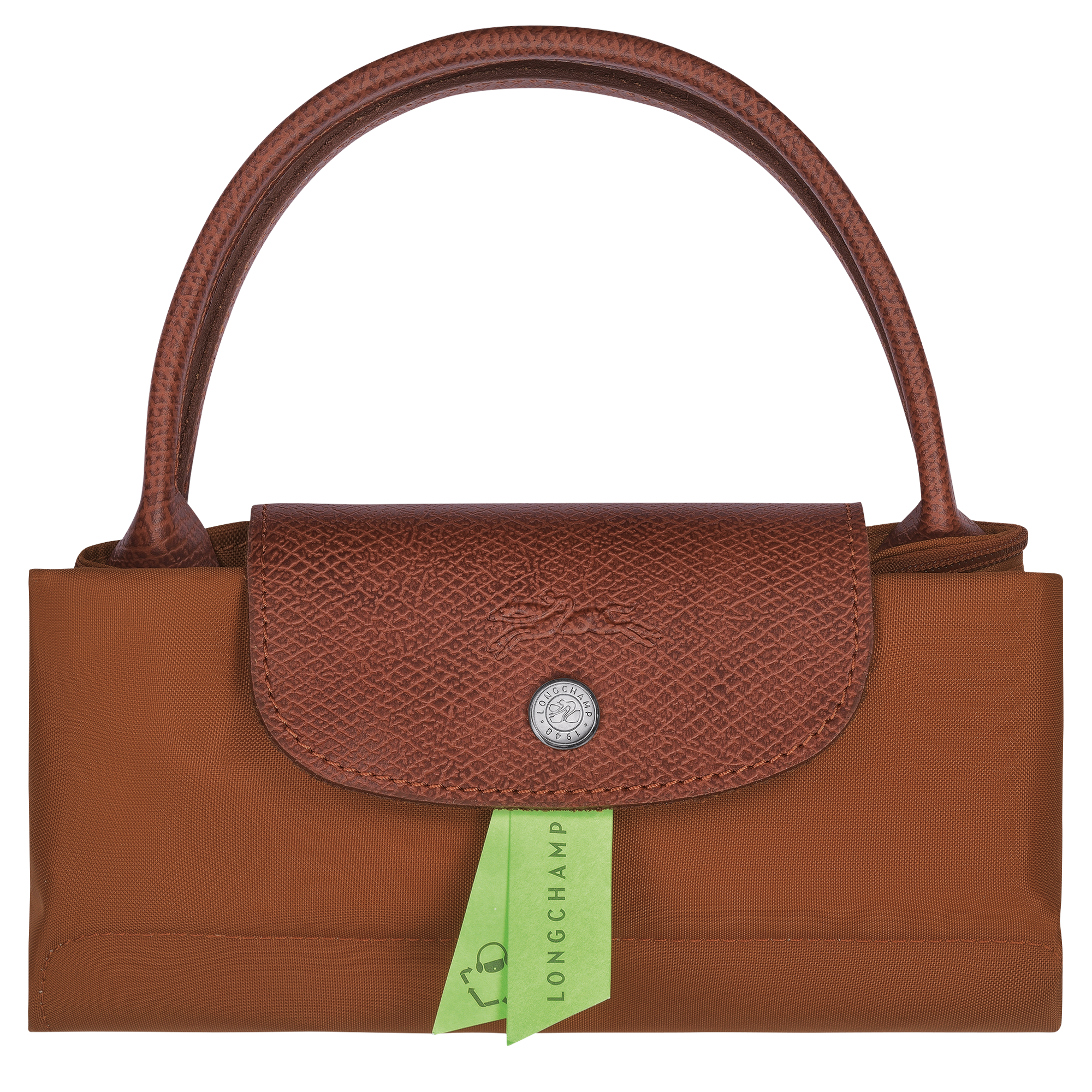 Longchamp Mini Pouch with handle Cognac Color women handbag