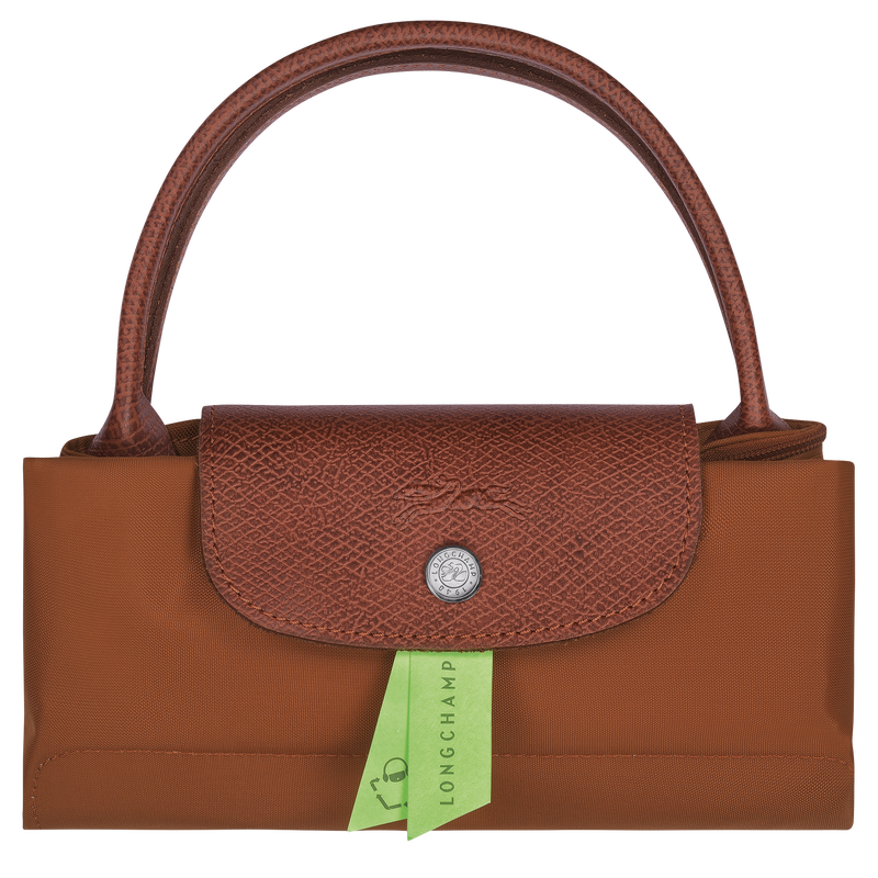 Sac à main S Le Pliage Green , Toile recyclée - Cognac  - Vue 7 de 7