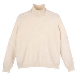 High neck sweater , Ivory - Knit