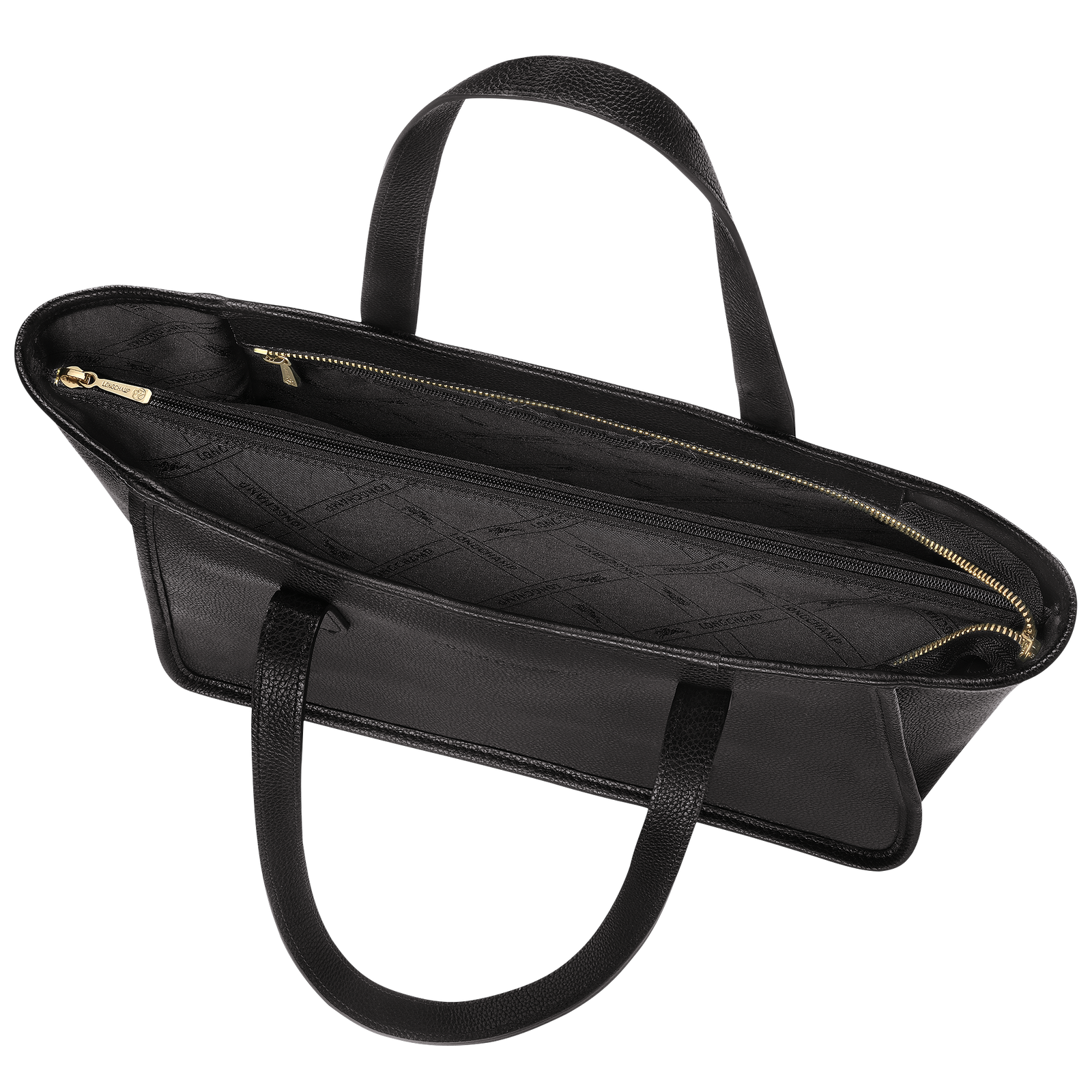 Le Foulonn L Tote bag Black Leather Longchamp US