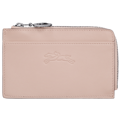 Le Pliage Xtra Card holder , Nude - Leather