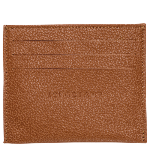 Card holder Le Foulonné Caramel (L3219021F72) | Longchamp US Card holder Le Foulonné Caramel (L3219021F72) | Longchamp US