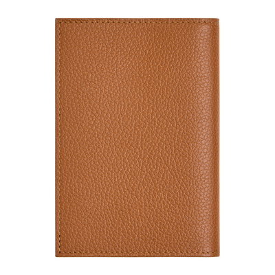 Le Foulonn&eacute; Passport cover , Caramel - Leather