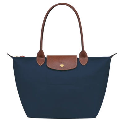 Le Pliage Original M Tote bag , Navy - Recycled canvas