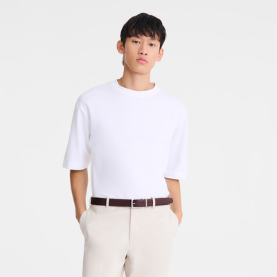 Ceinture Homme Delta Box , Cuir - Marine/Bordeaux